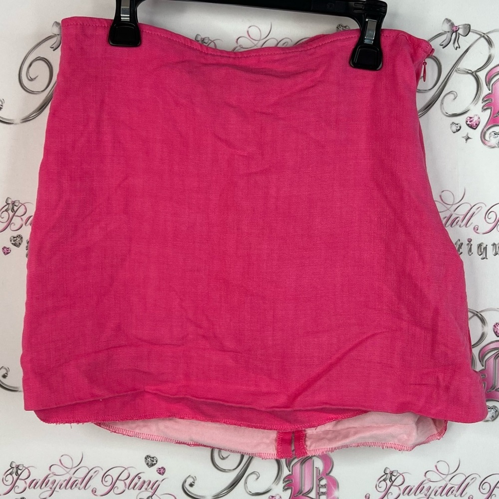 Zara skirt zip up bright pink zipper Pink Mini Skirt